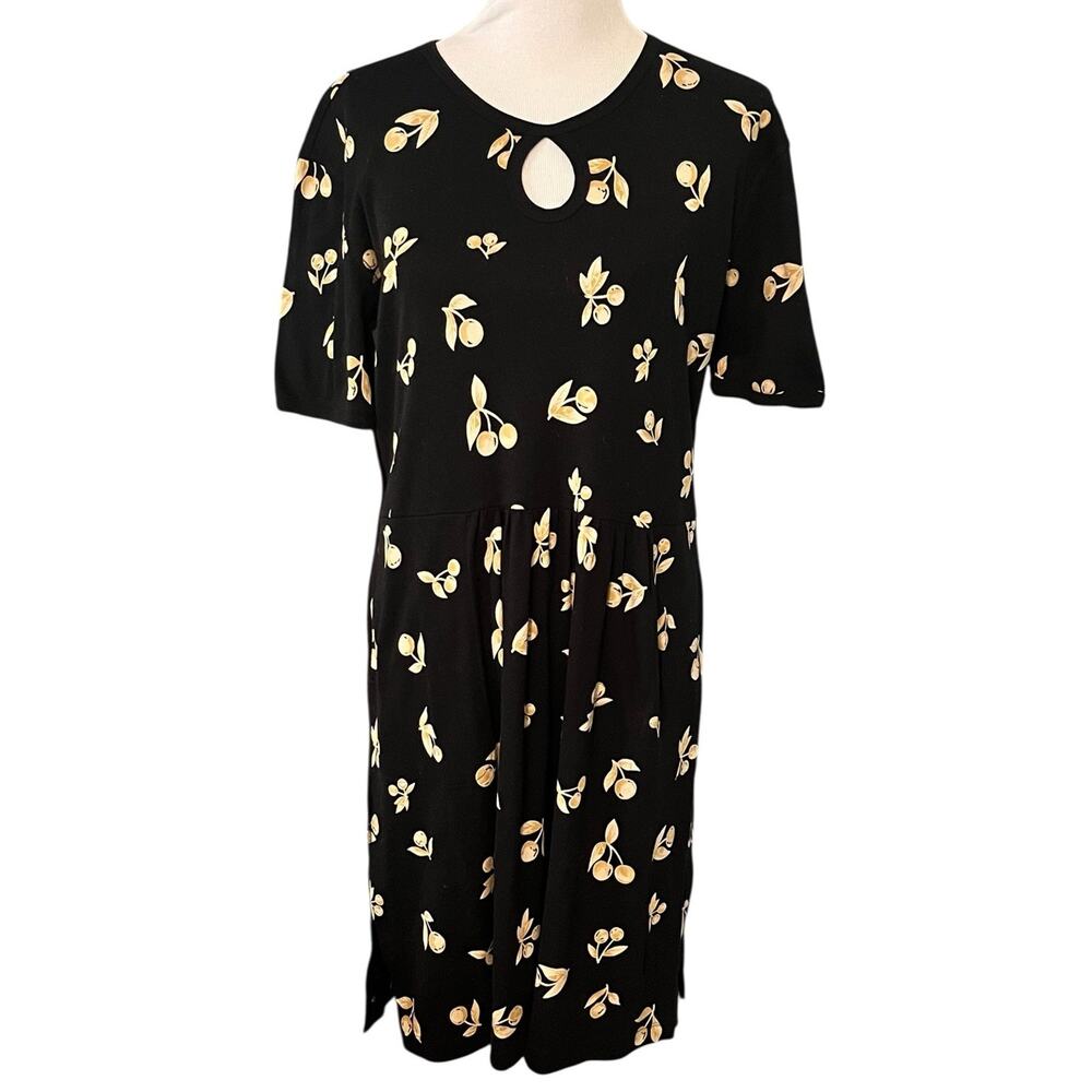 Sonia Rykiel Cherries Tee Dress •L/XL• Cotton T Short Short Sleeve Paris